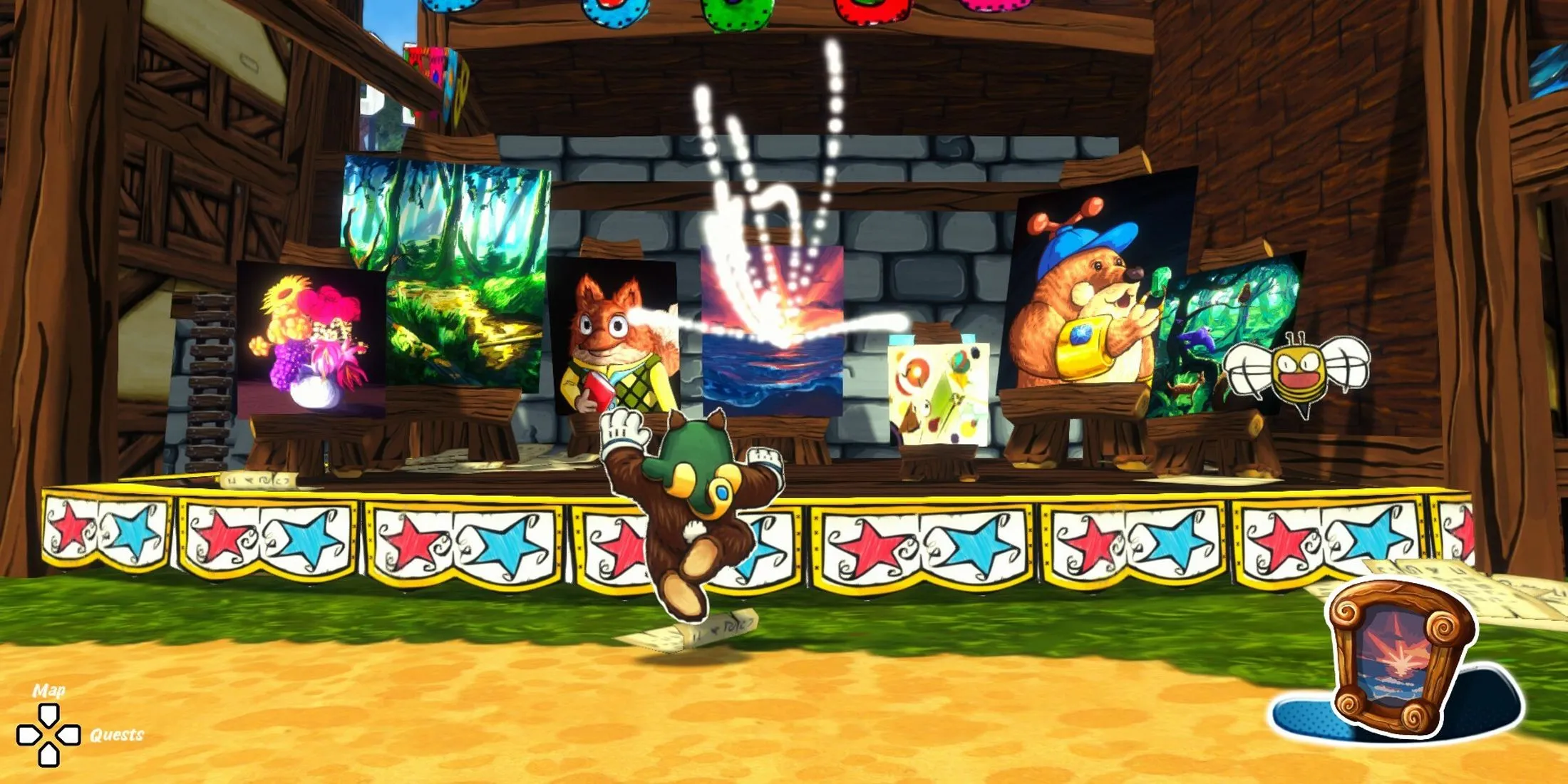 Ảnh gameplay của một minigame trong Ruffy And The Riverside
