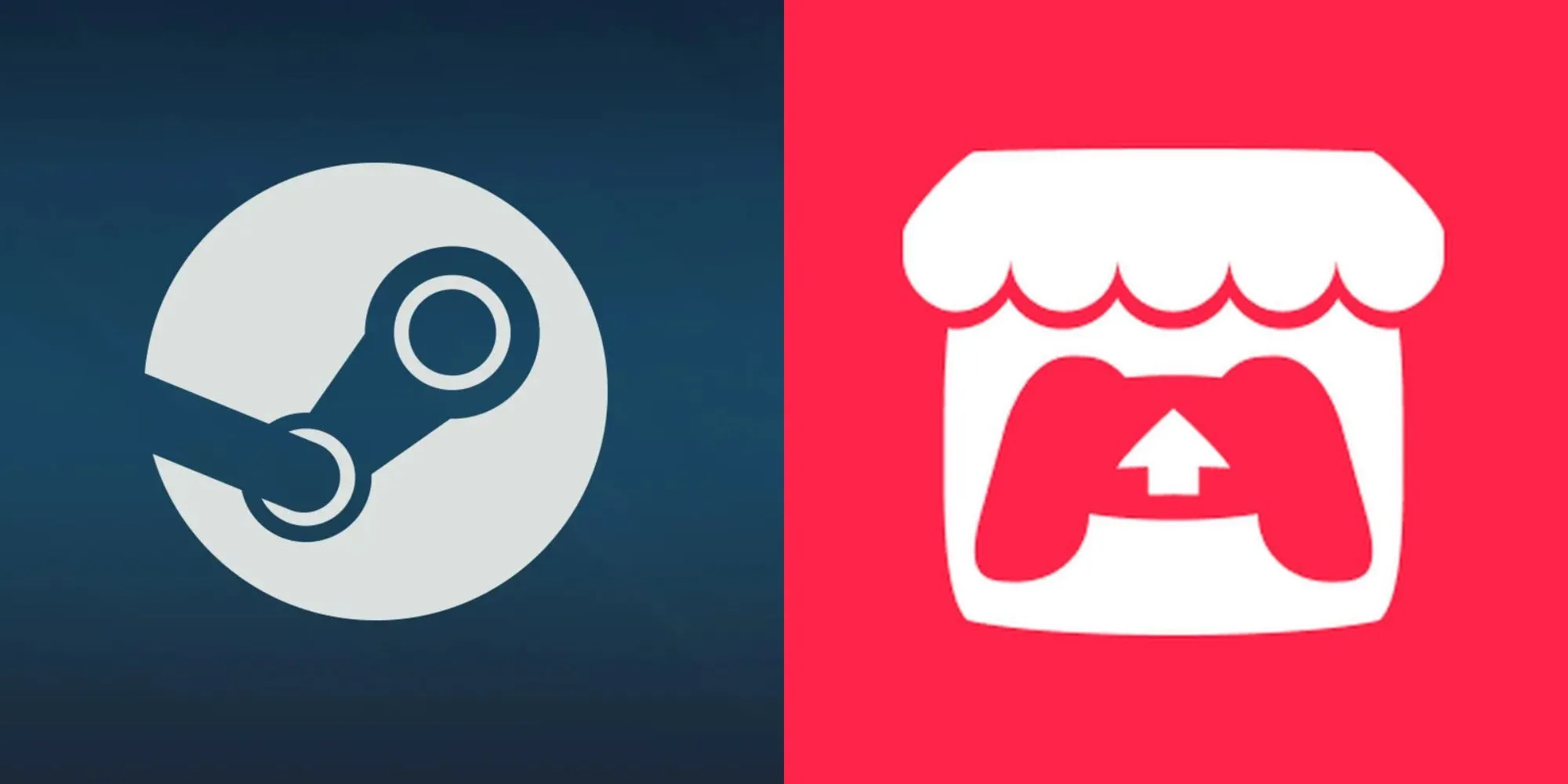 Biểu tượng của hai nền tảng phân phối game Steam và Itch.io, những nạn nhân mới nhất của làn sóng kiểm duyệt nội dung.