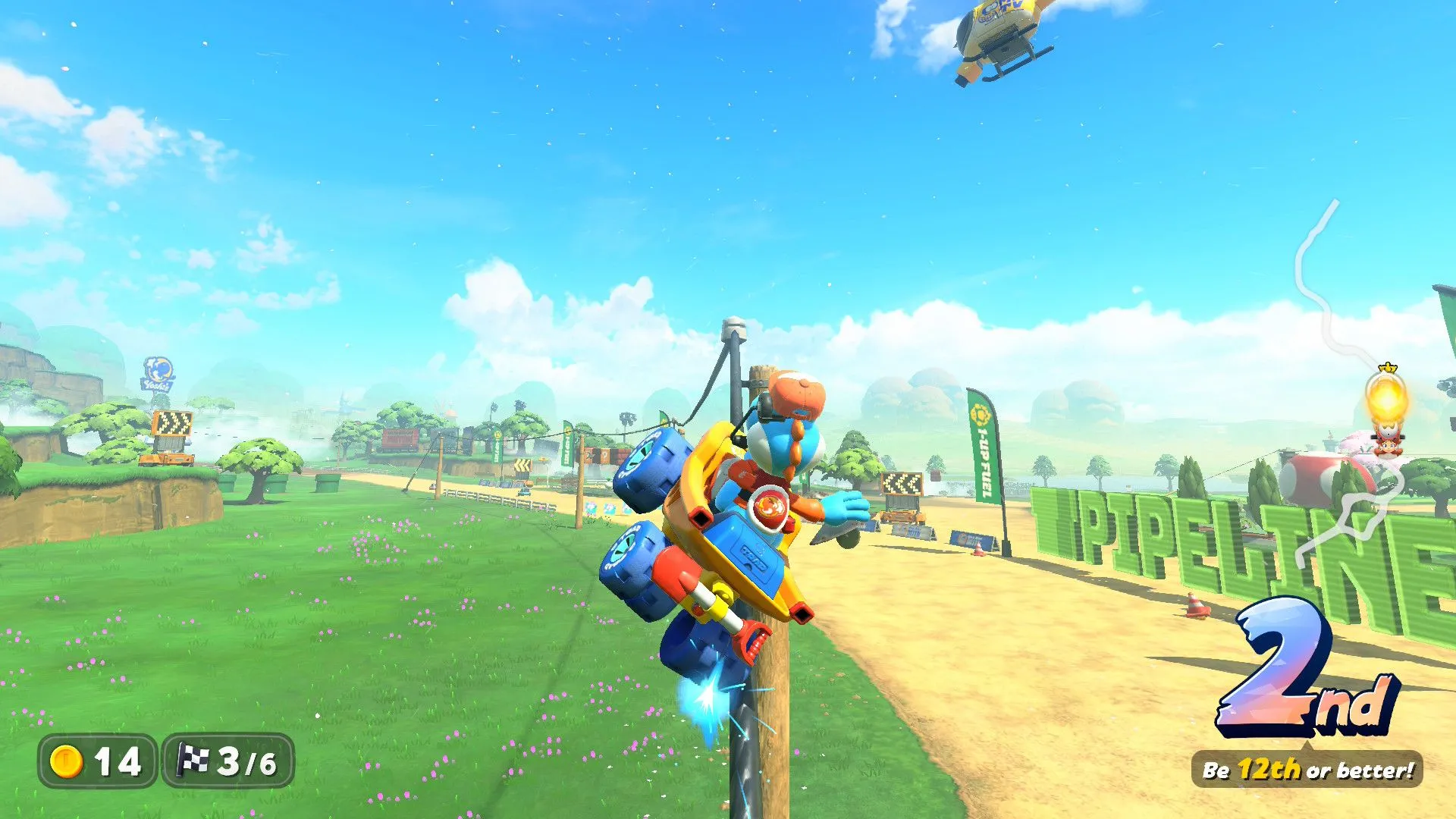Cơ chế grinding mới lạ trên đường ray trong Mario Kart World