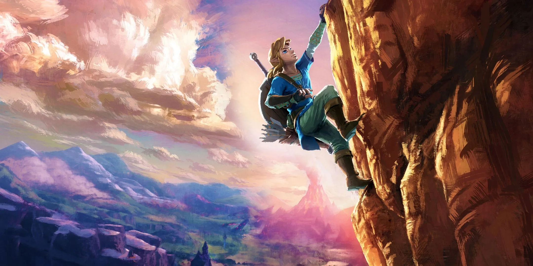 Hình ảnh minh họa chính của The Legend of Zelda: Breath of the Wild, biểu tượng cho thế giới mở rộng lớn và khả năng tương tác độc đáo