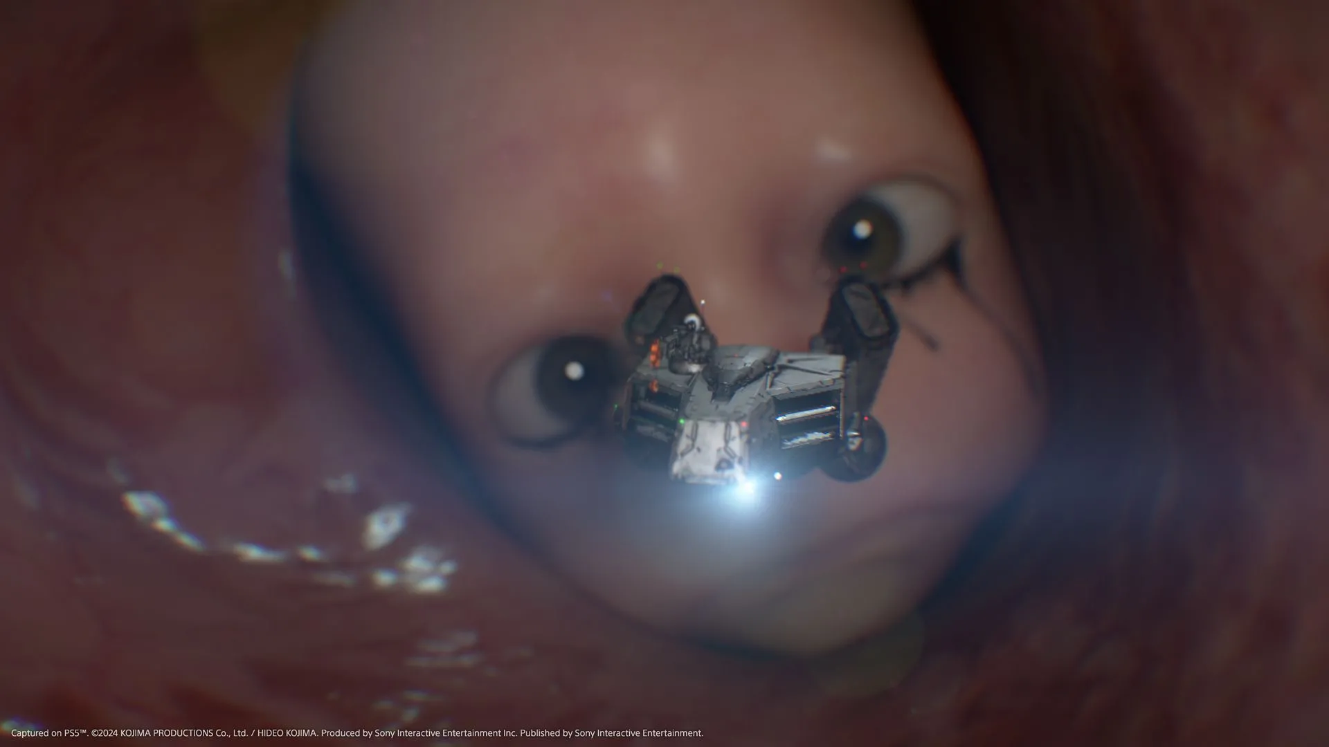 Hình ảnh nhân vật Sam Bridges với trang bị đầy đủ trong Death Stranding 2.