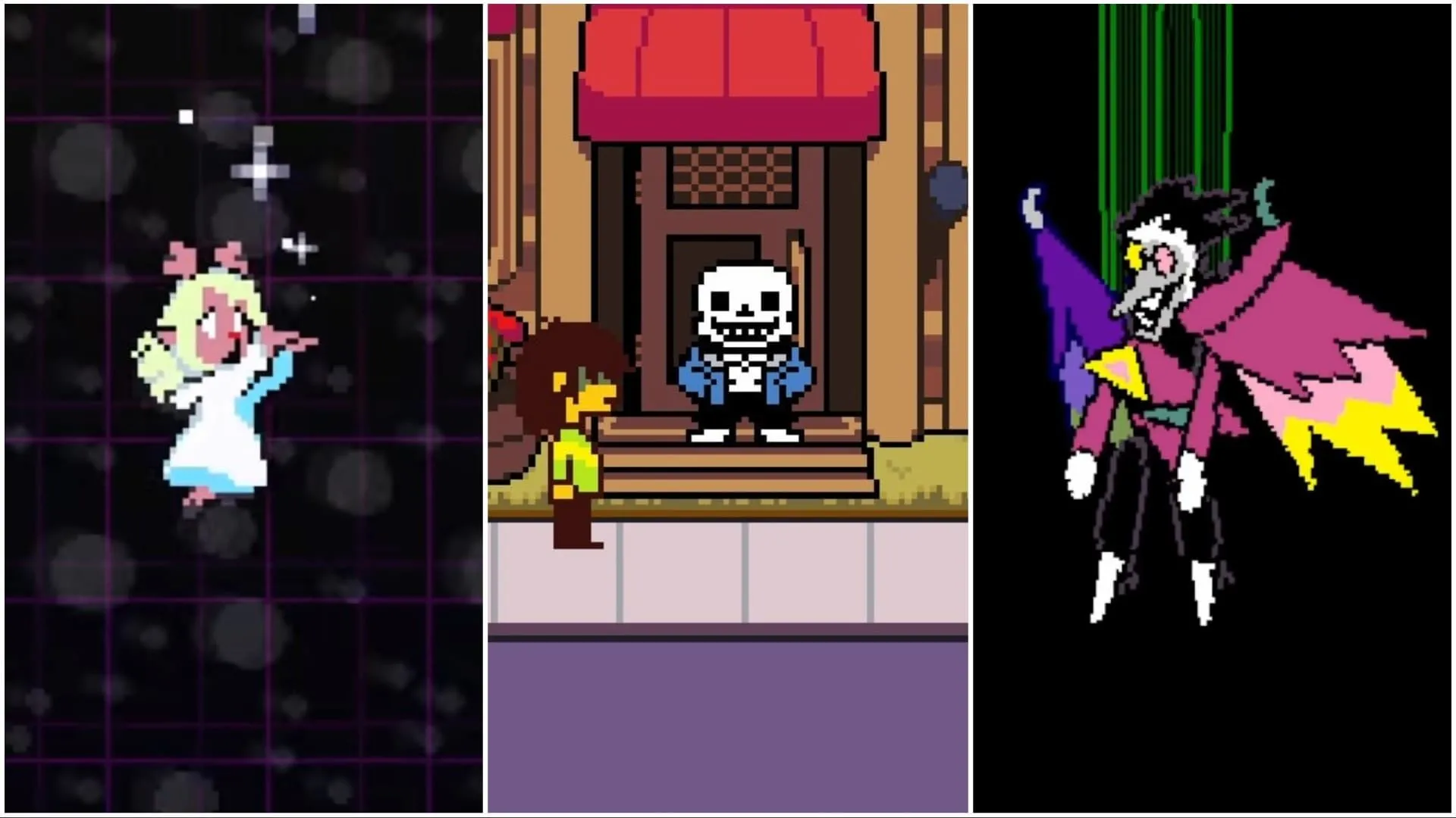 Kris, Spamton và Noelle - những nhân vật bí ẩn cùng câu hỏi lớn trong Deltarune Chapter 3 và Chapter 4.