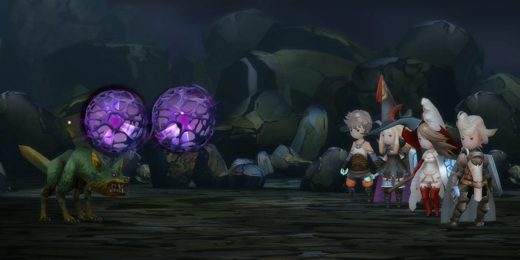 Màn hình bắt đầu chiến đấu trong Bravely Default Flying Fairy HD Remaster