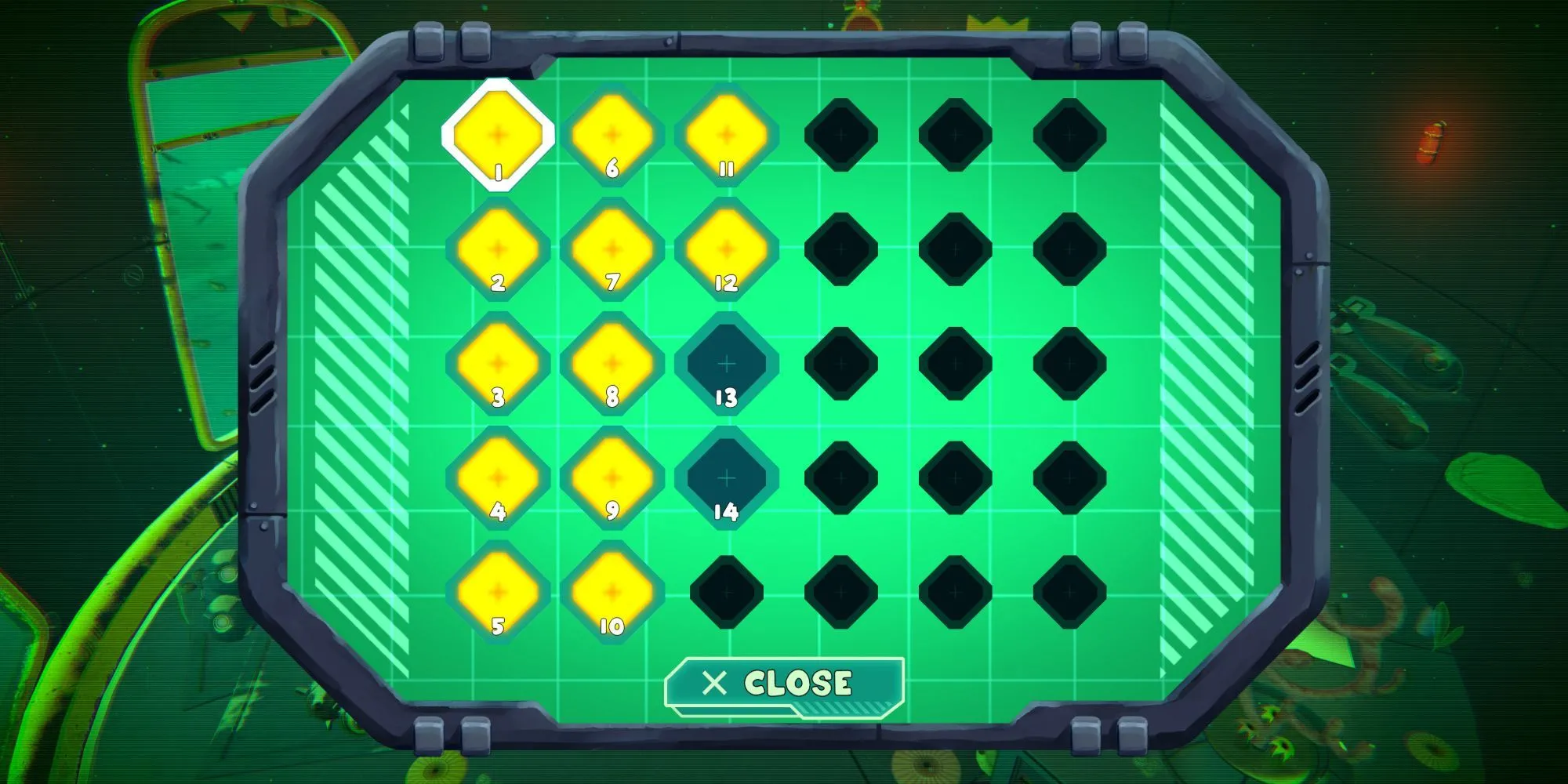 Màn hình chọn cấp độ trong game Power Sink