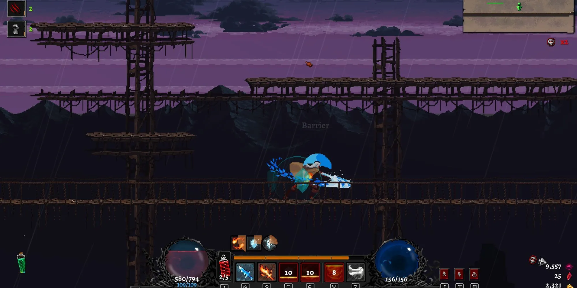 Nhân vật thực hiện đòn tấn công trong Dragon Is Dead.