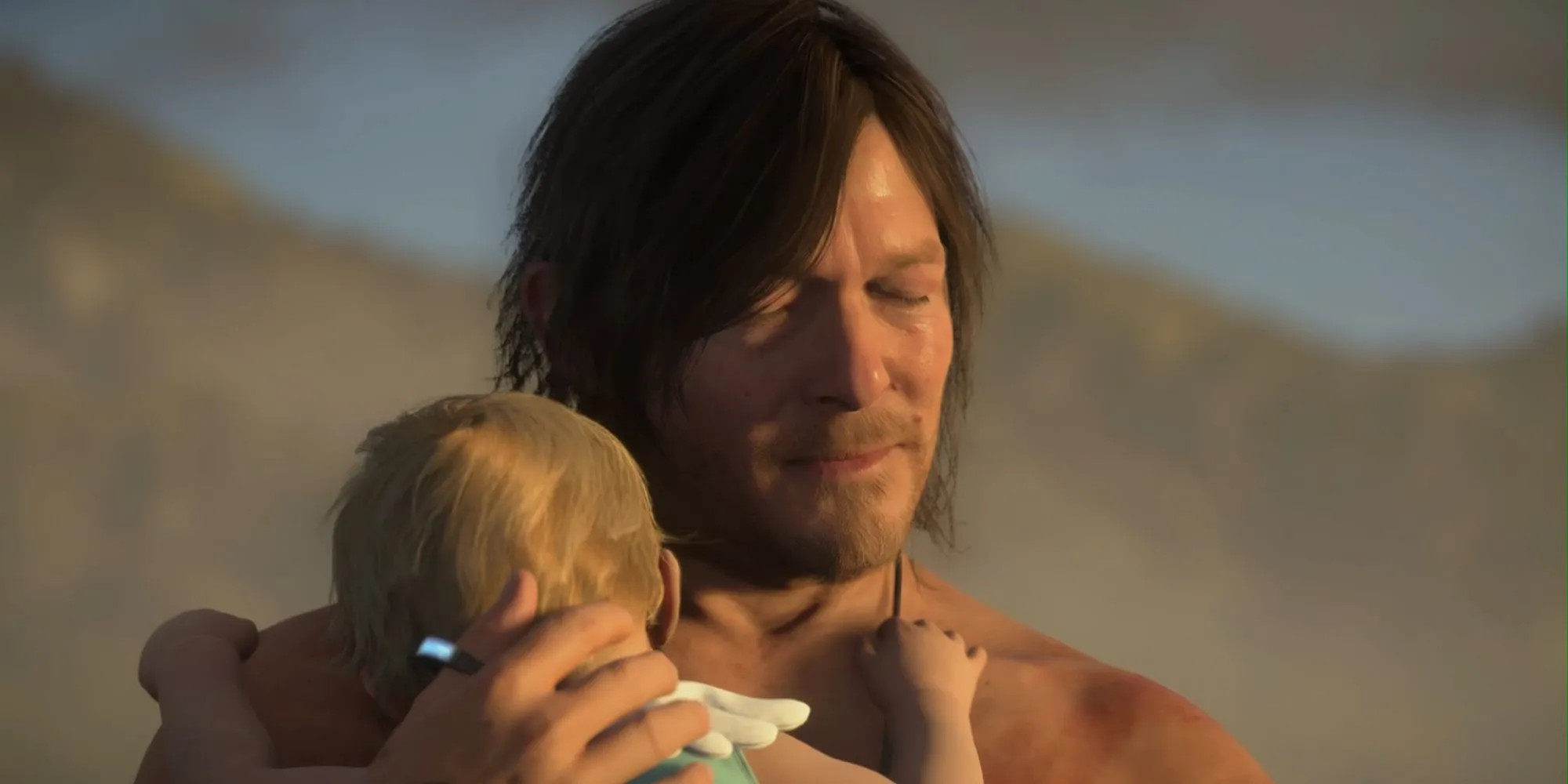Sam Bridges và Lou di chuyển trong thế giới hoang tàn của Death Stranding 2.