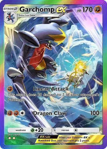 Thẻ bài Garchomp Ex từ set Triumphant Light, một trong những Pokémon hệ Fighting mạnh nhất trong Pokemon TCG Pocket