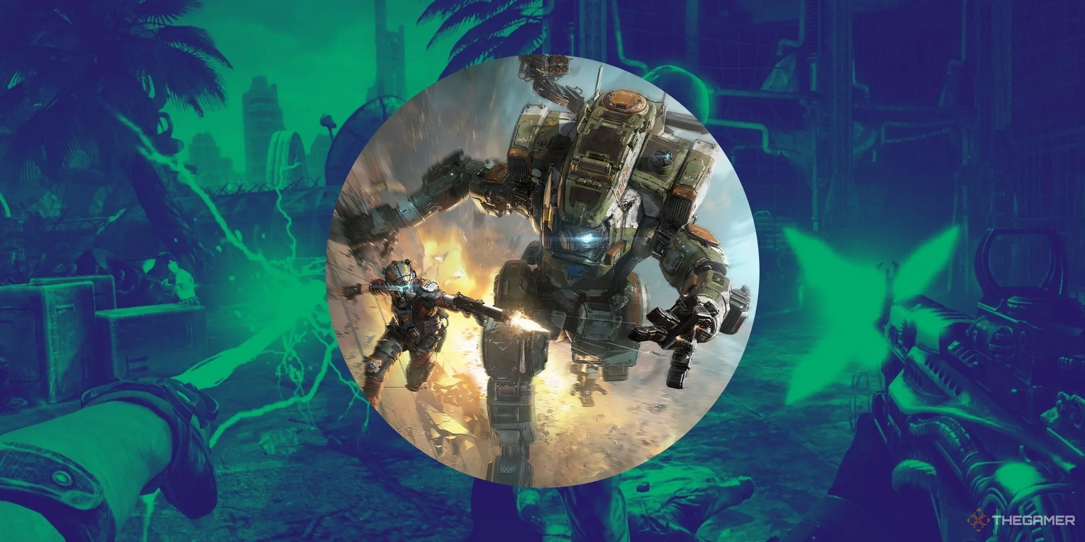 Tổng hợp hình ảnh từ Titanfall 2 và các tựa game FPS đình đám khác, minh họa sự đa dạng của thể loại bắn súng