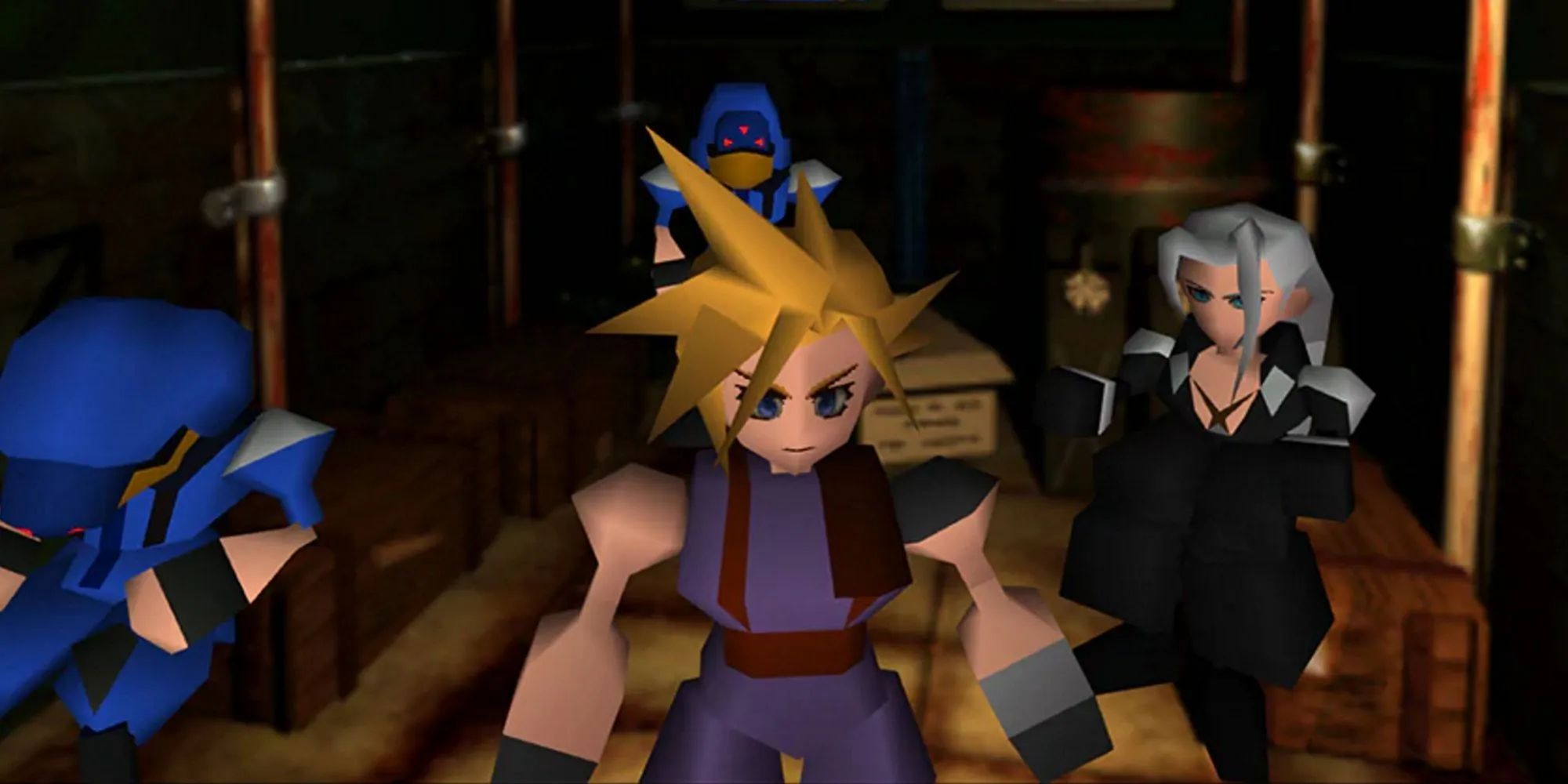 Cảnh Cloud Strife nhìn về phía tháp Midgar, biểu tượng của Final Fantasy VII, gợi nhớ về một huyền thoại
