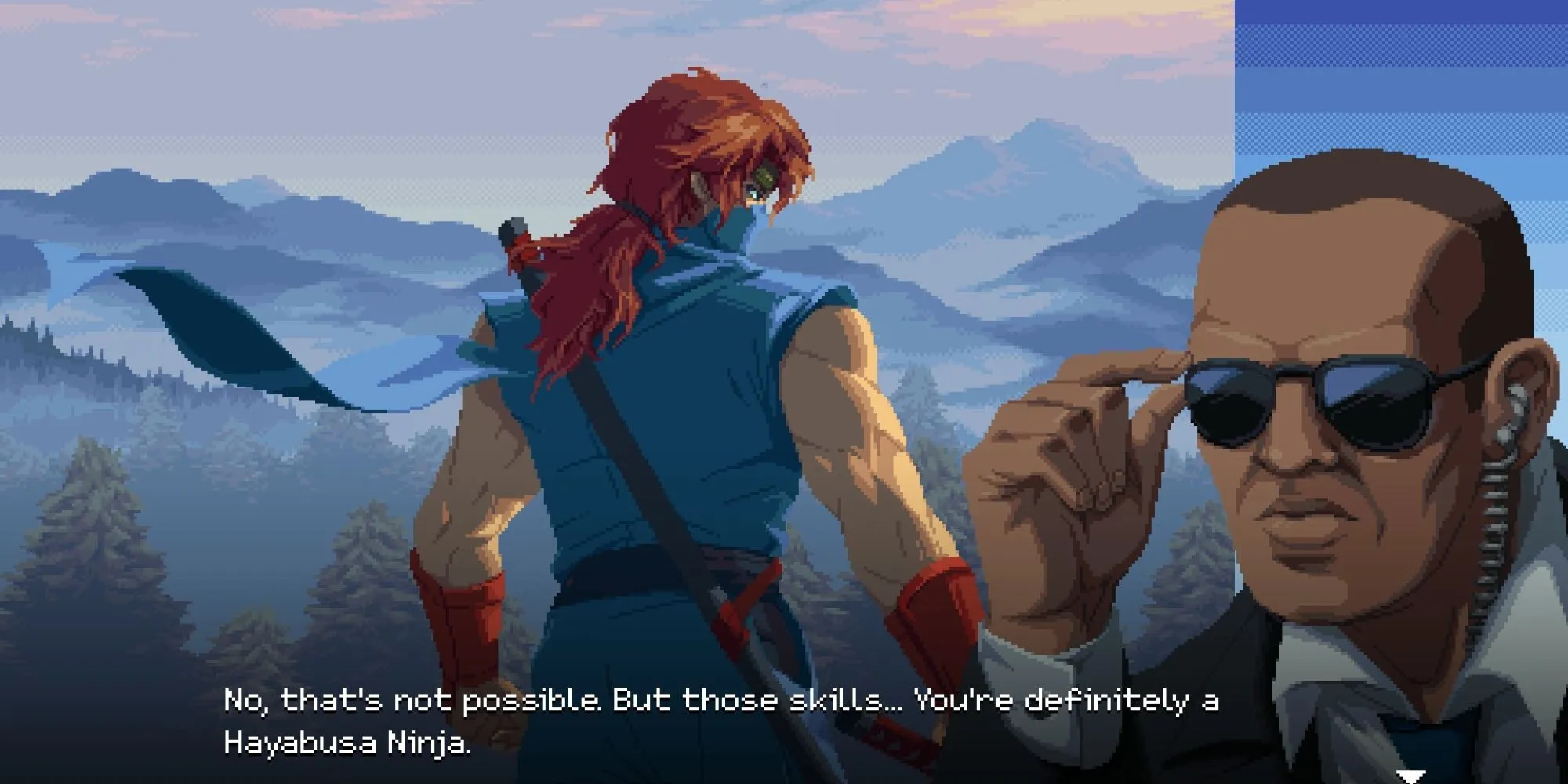 Cảnh Kenji Mozu và Kumori hợp nhất linh hồn trong Ninja Gaiden Ragebound, tạo nên sức mạnh chiến đấu mới
