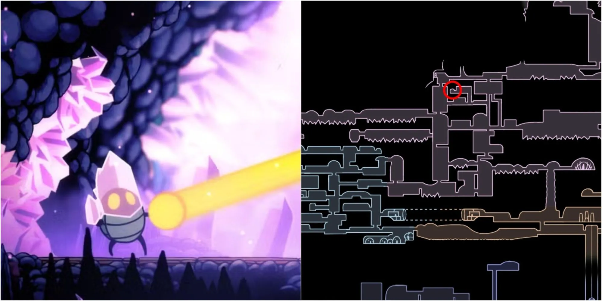 Đánh bại Enraged Guardian để nhận mảnh mặt nạ Hollow Knight