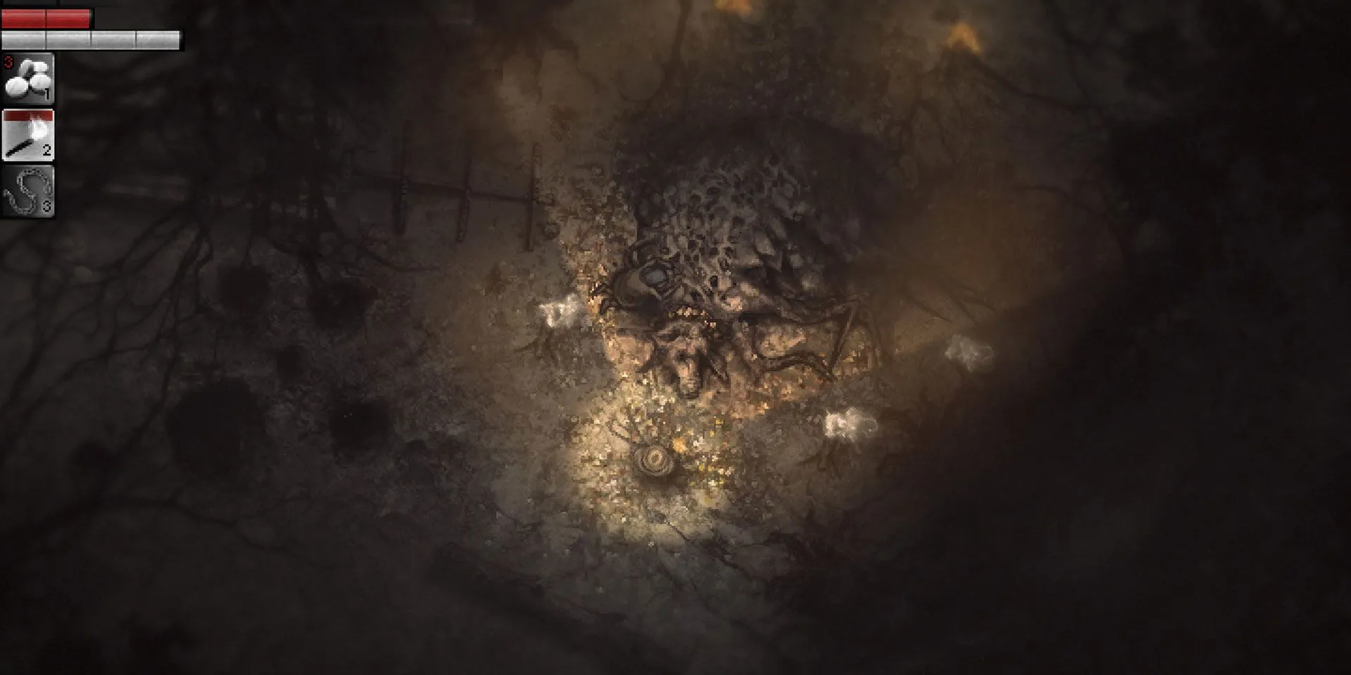Gameplay Darkwood với góc nhìn từ trên xuống