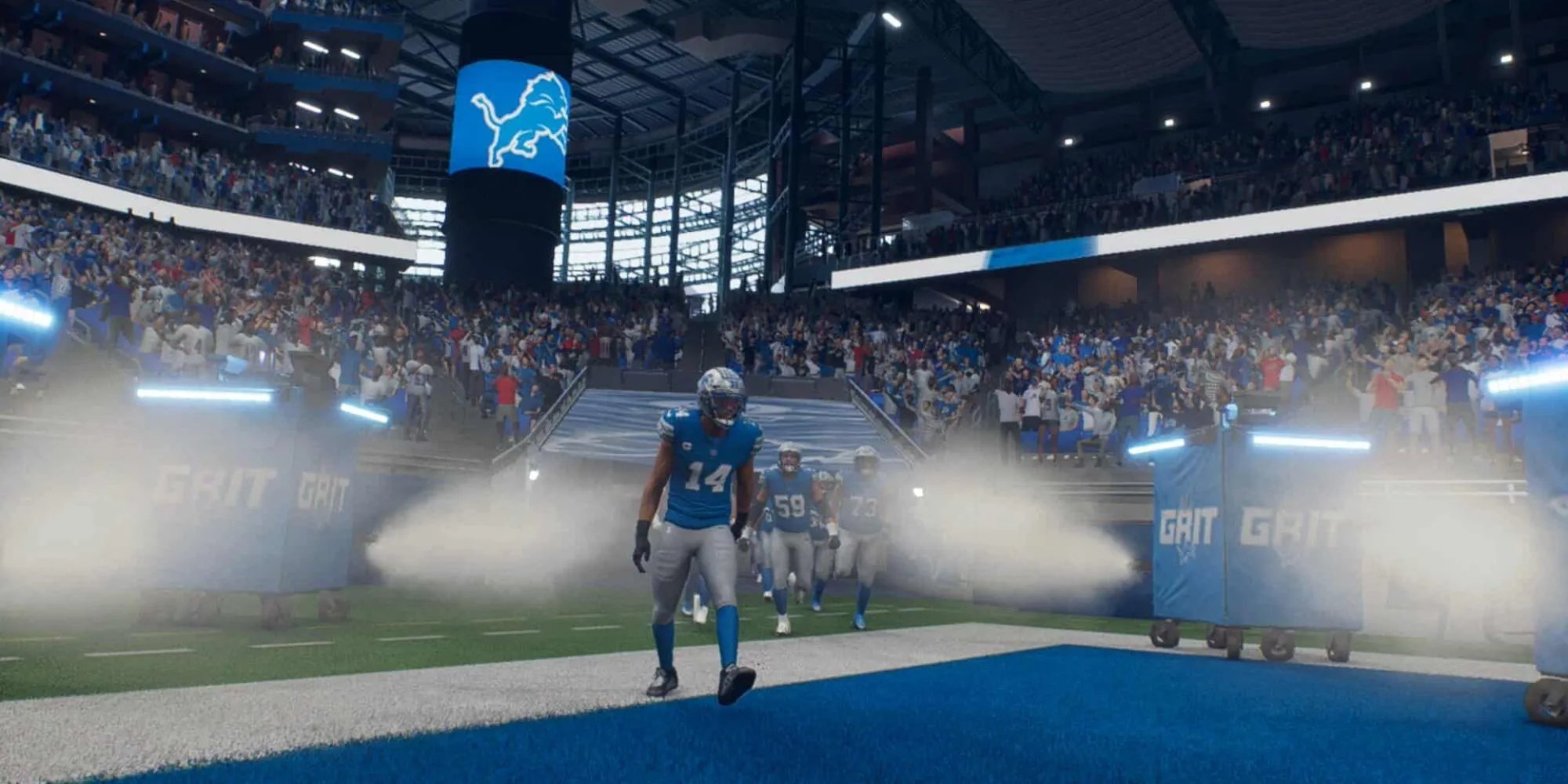 Giao diện trình chiếu ngày thi đấu với logo Madden NFL 26, thể hiện nỗ lực cải thiện presentation