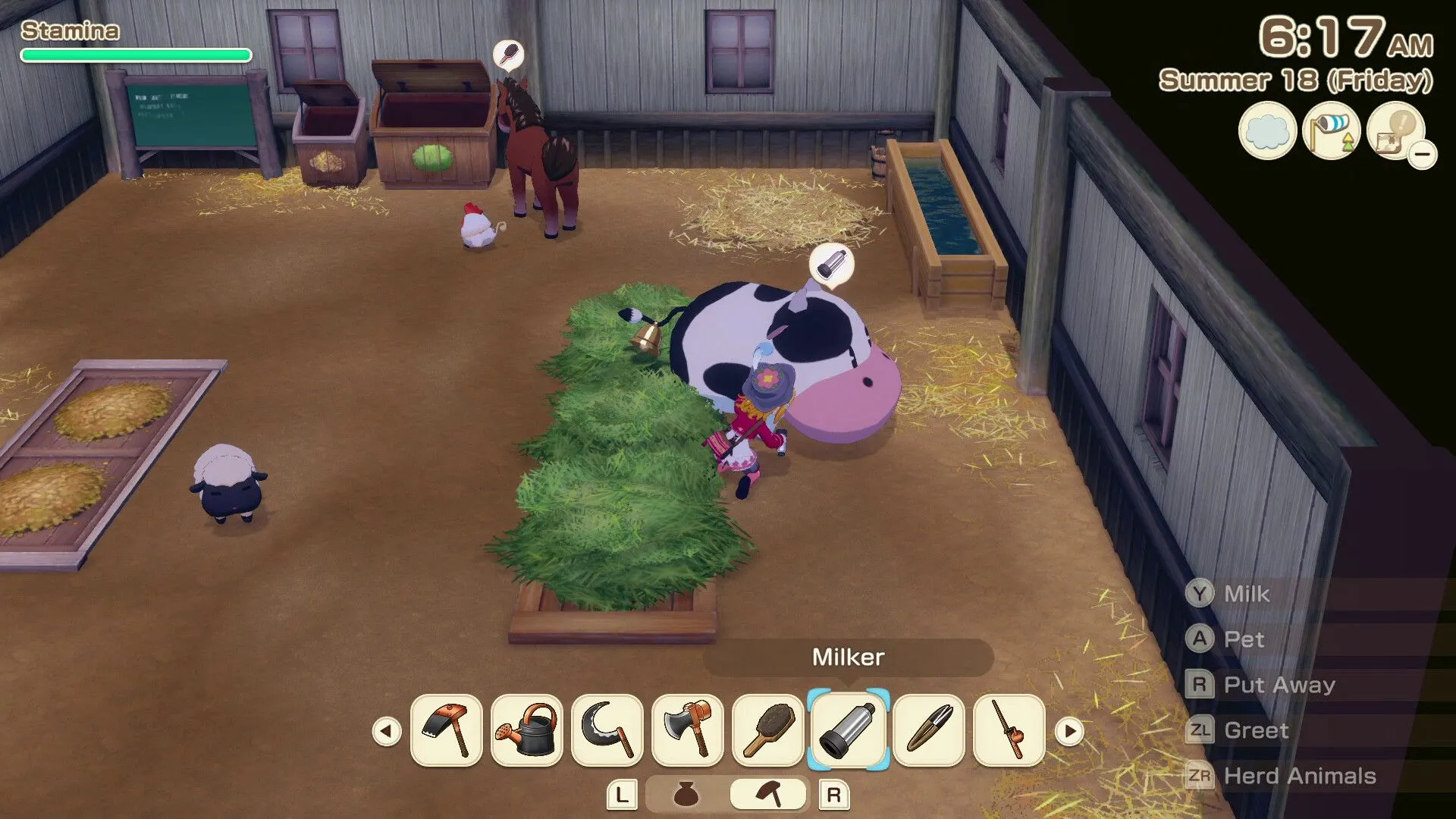 Hai nhân vật đang trò chuyện thân mật trong một bối cảnh lãng mạn của game Story of Seasons Grand Bazaar