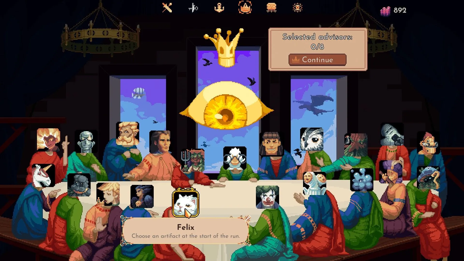 Hình ảnh tổng thể về vương quốc và cảnh quan game The King is Watching