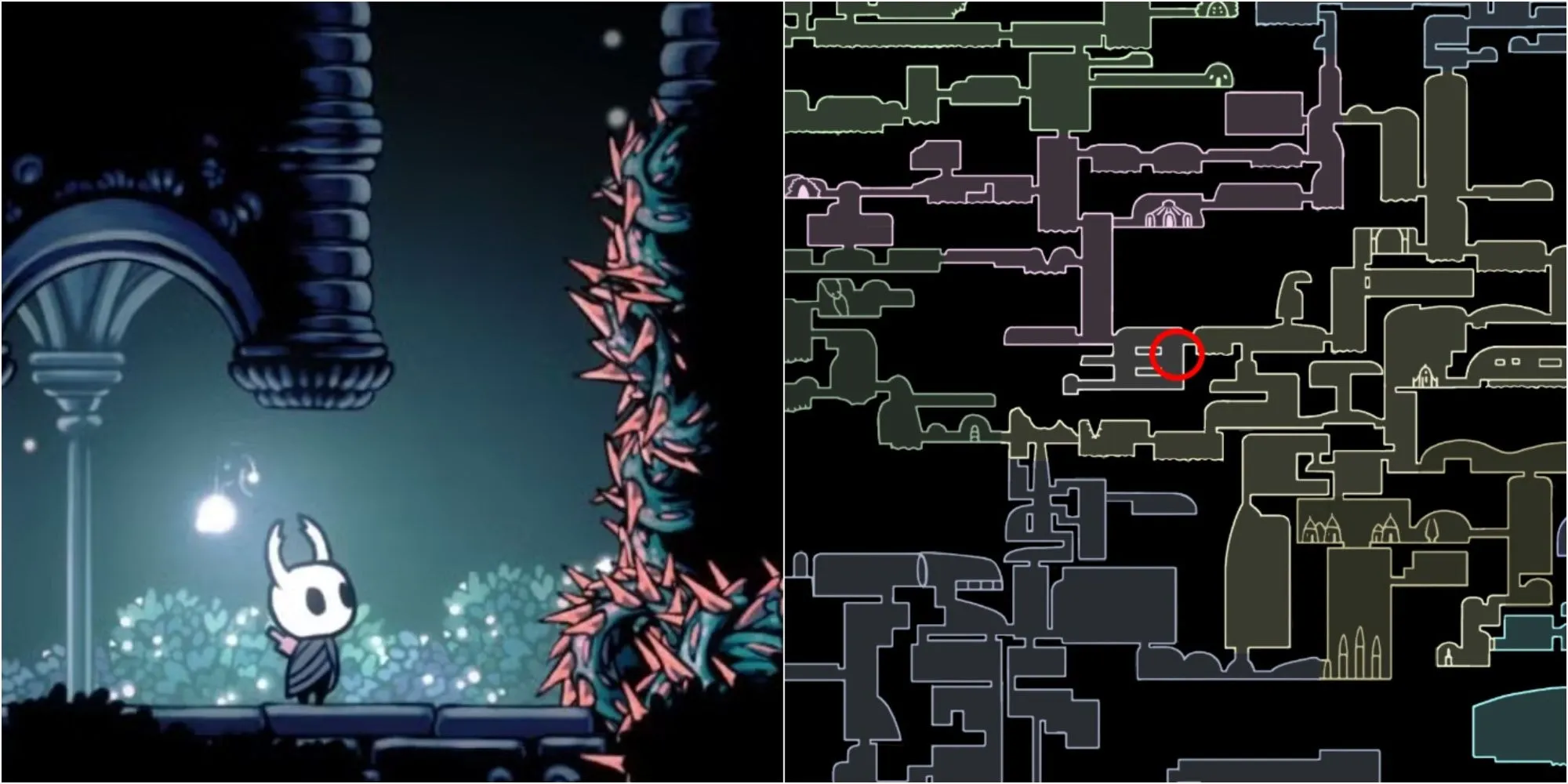 Mảnh mặt nạ dễ tìm tại Queen's Station Hollow Knight