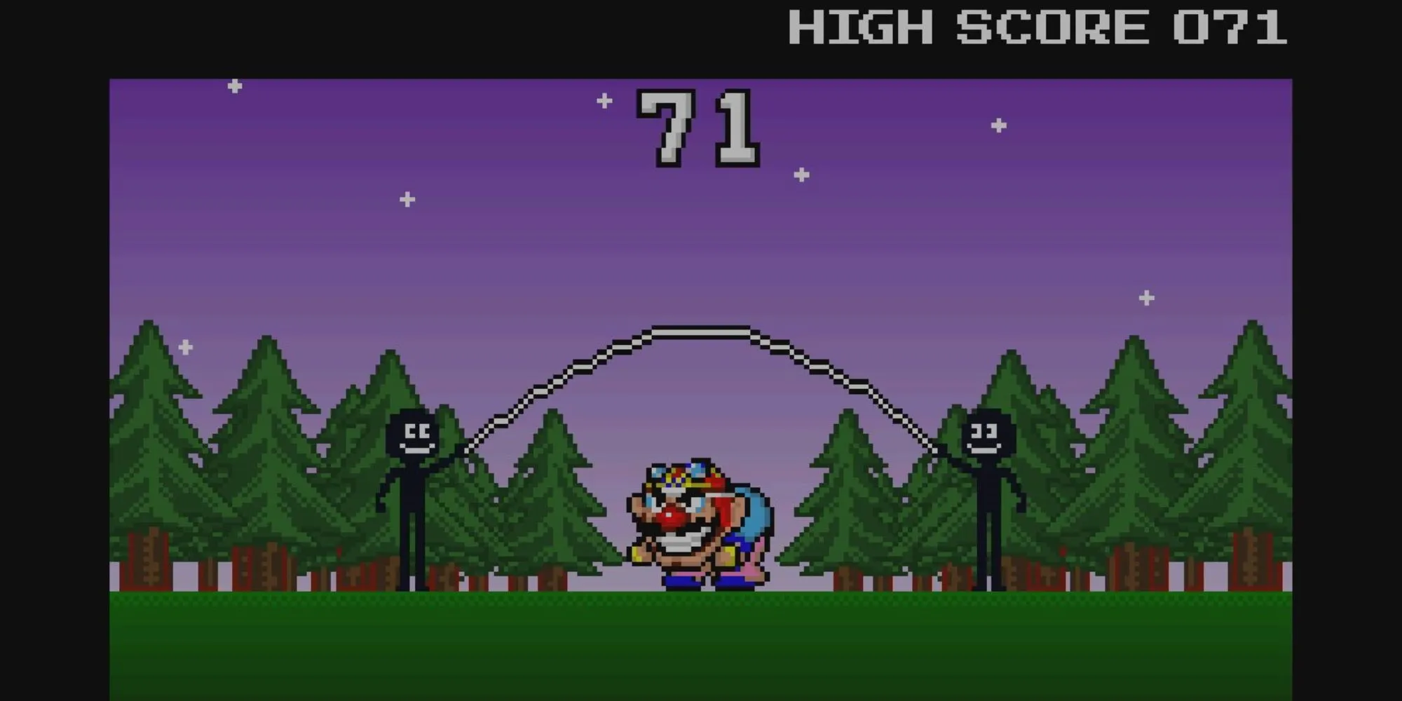 Microgame nhảy dây vui nhộn trong WarioWare, Inc.: Mega Microgames!, một bộ sưu tập game mini trên GBA