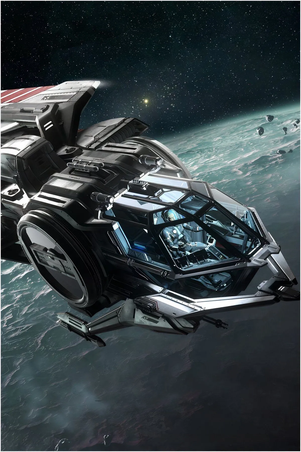 Minh họa vũ trụ Star Citizen rộng lớn với các tàu chiến không gian hiện đại và môi trường đa dạng, thể hiện chất lượng đồ họa mà Cloud Imperium Games hướng tới.