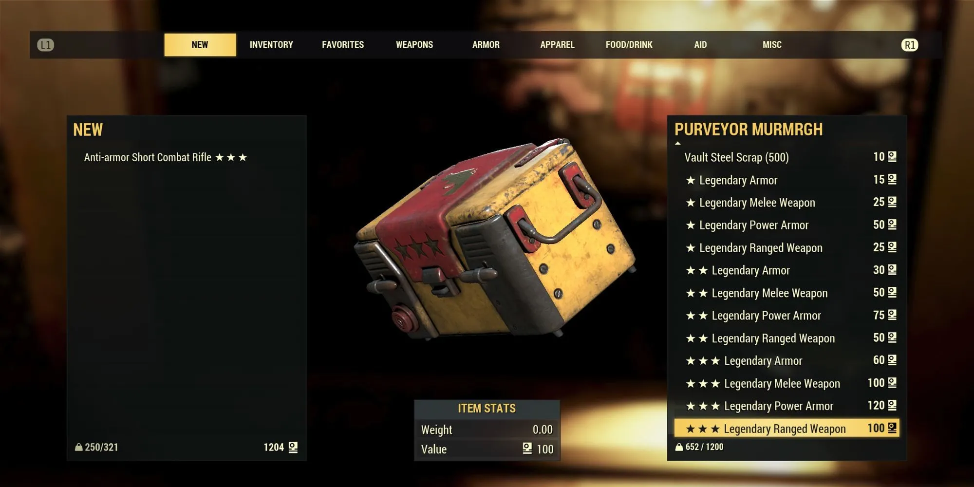 Người chơi tương tác với Murmrgh để mua vật phẩm Legendary tại The Rusty Pick