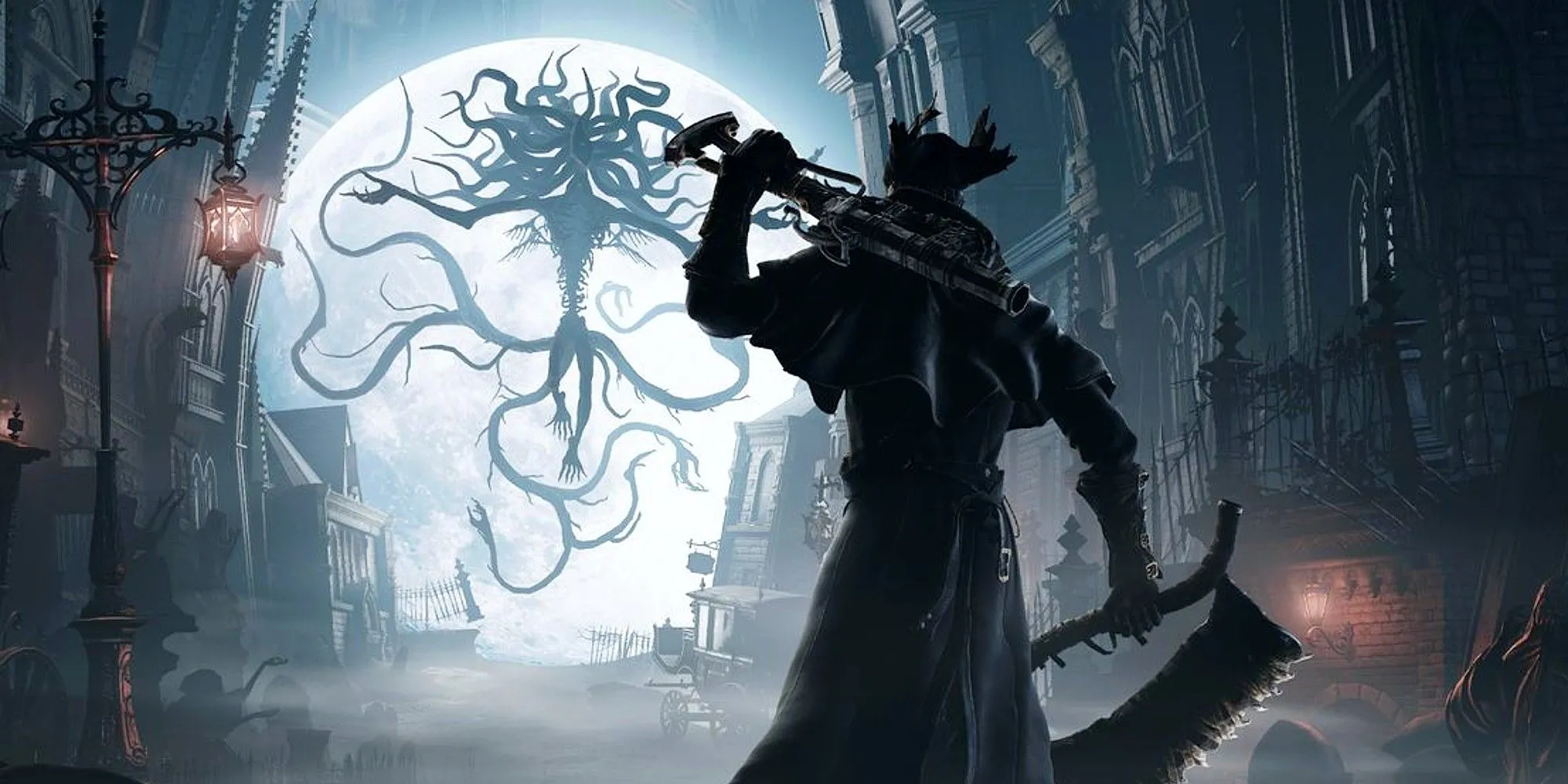 Thợ săn Bloodborne đối mặt với trùm