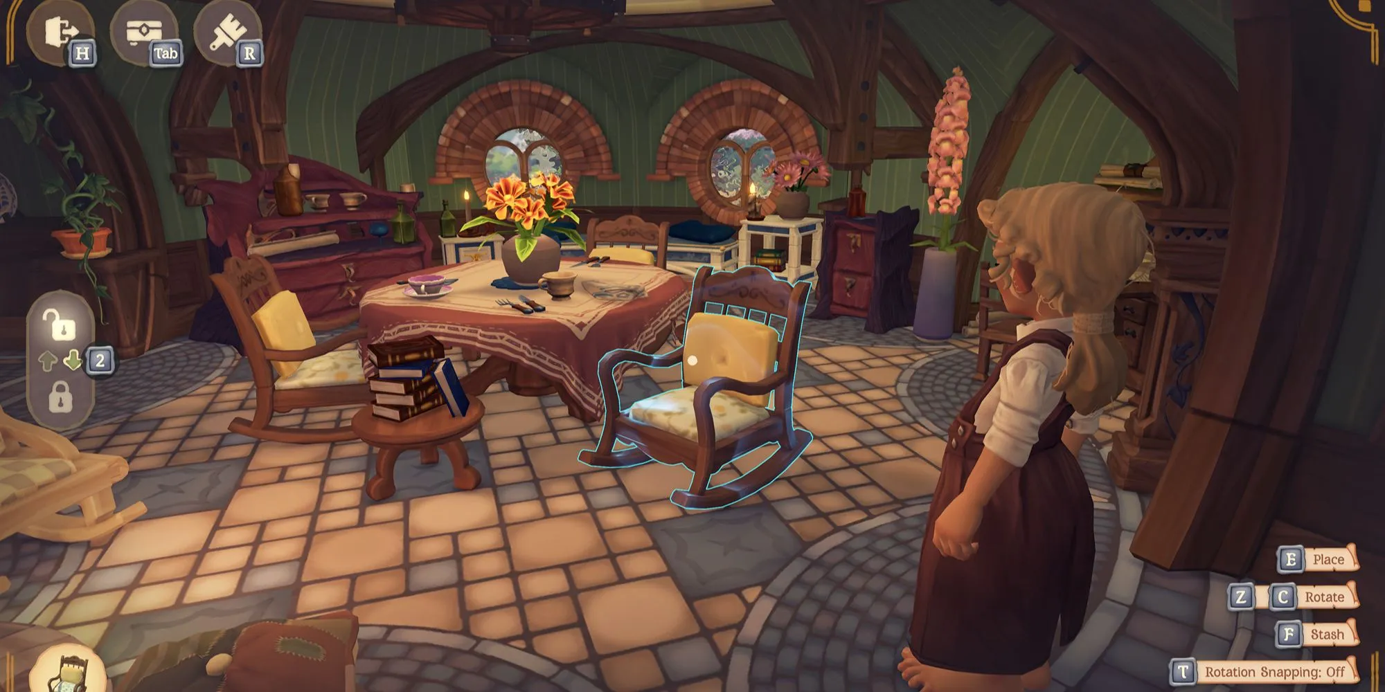Tùy chỉnh nội thất ngôi nhà Hobbit với nhiều đồ trang trí đa dạng trong Tales of the Shire.