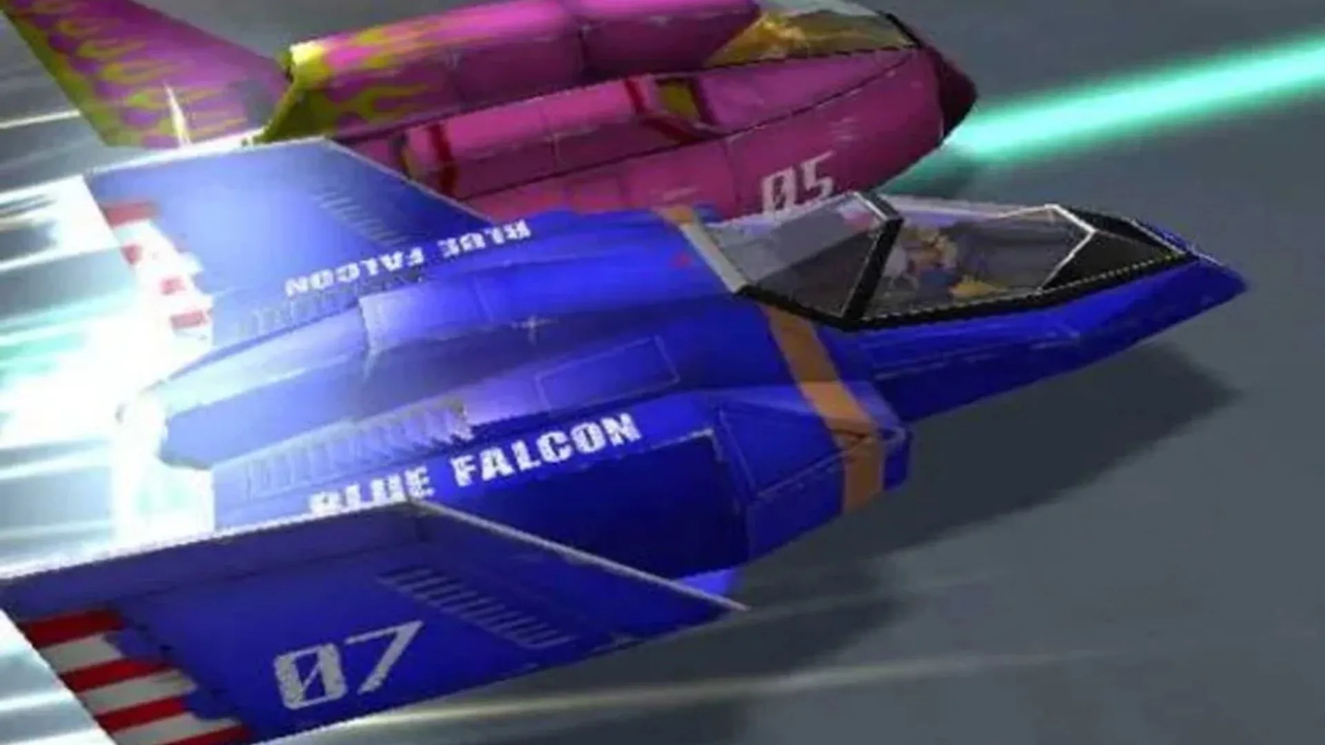Ảnh gameplay F-Zero GX trên GameCube — tốc độ và trường đua Mute City