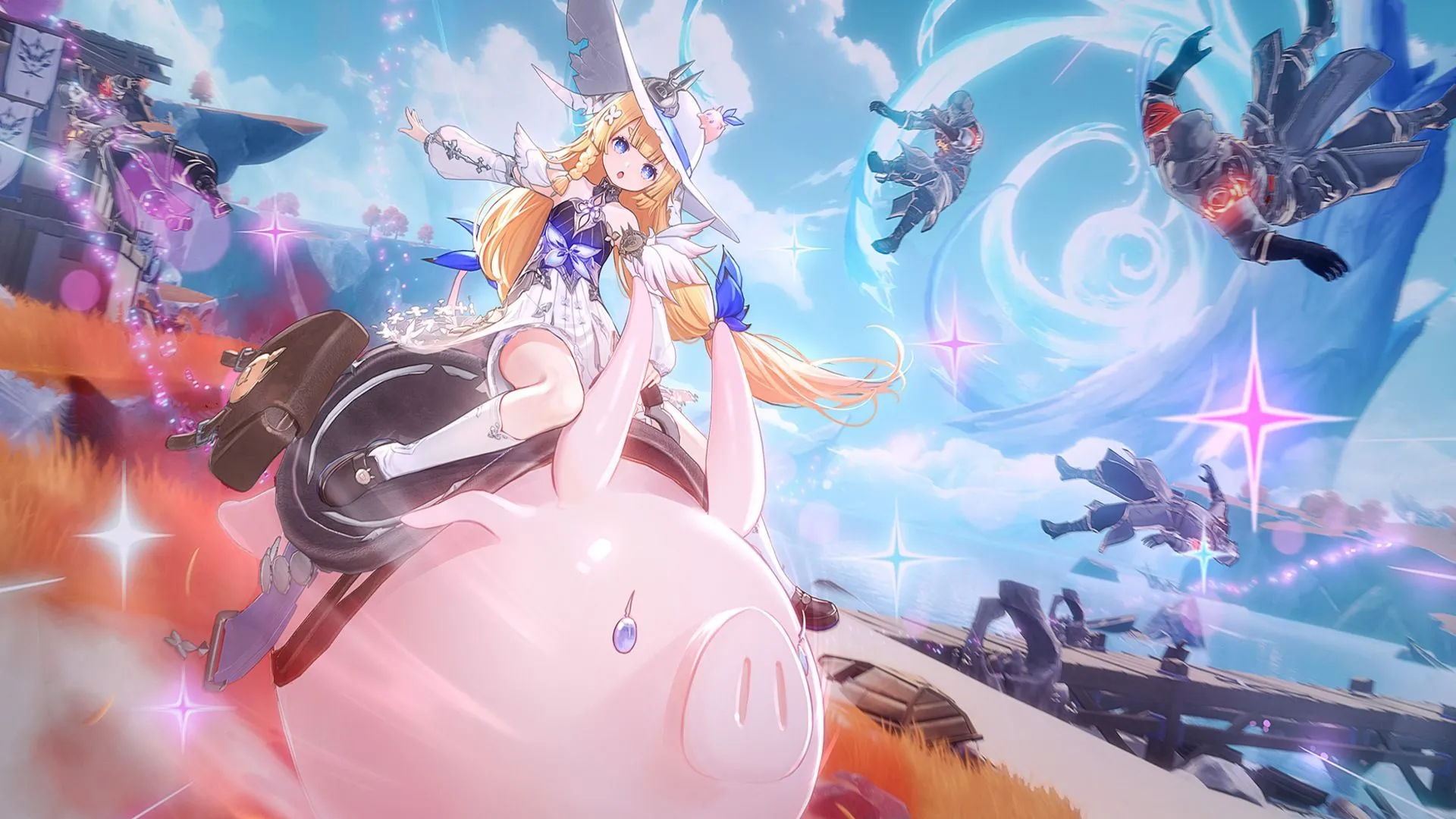 Ảnh giao diện game Duet Night Abyss, chỉ dẫn vị trí profile và cài đặt