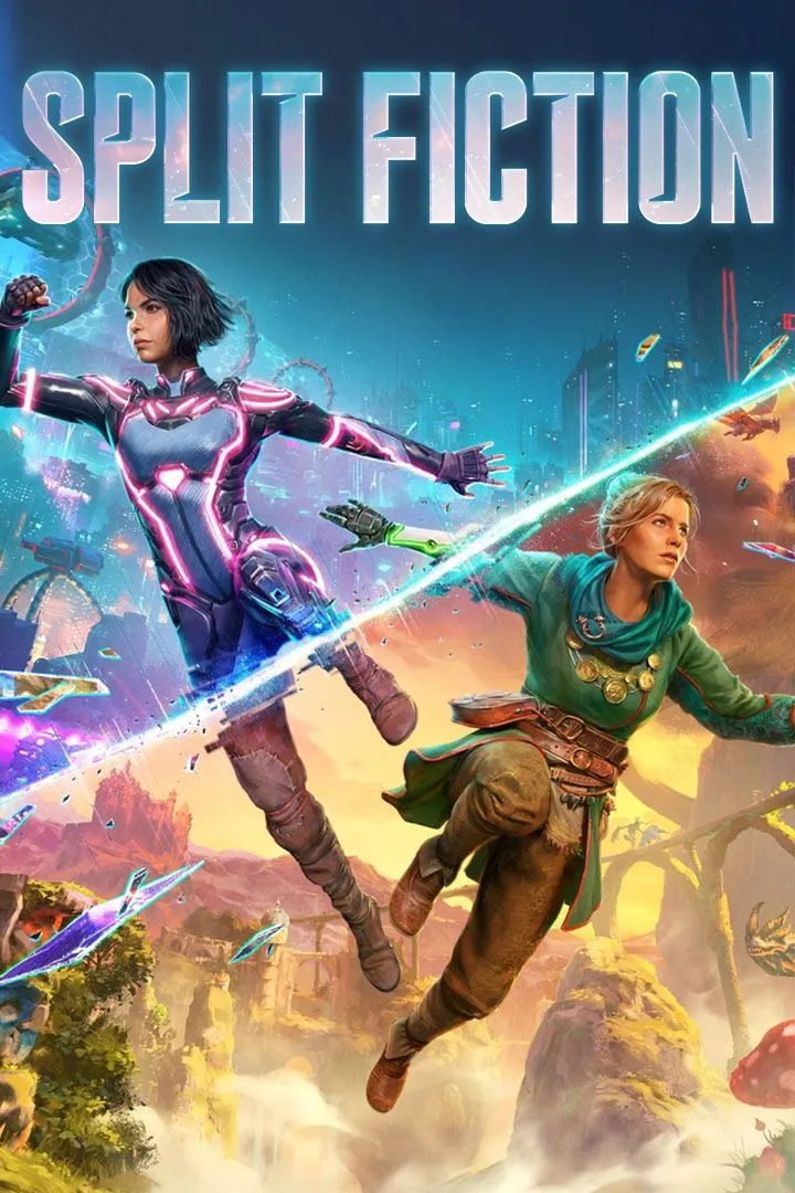 Bìa Split Fiction - co-op 2 người, câu chuyện và gameplay đan xen