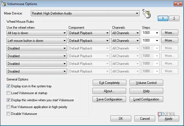 Biểu tượng Volumouse, phần mềm điều chỉnh âm lượng bằng cuộn chuột cho Windows