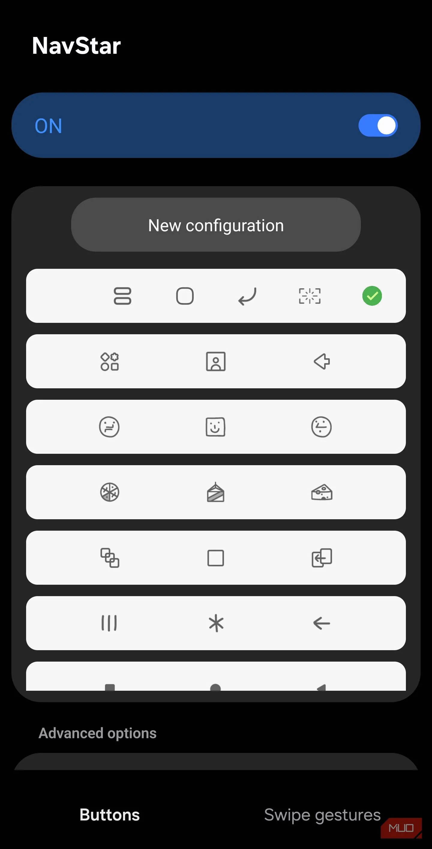 Cấu hình NavStar với tùy chọn chụp màn hình trên thanh điều hướng
