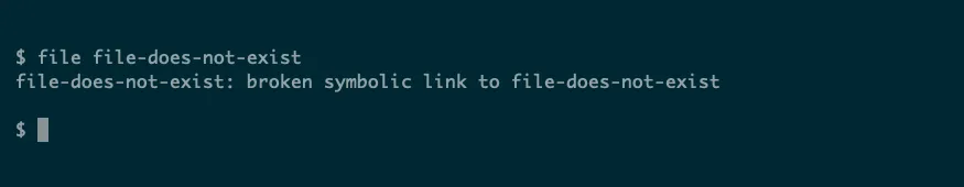Cửa sổ lệnh file báo lỗi khi gặp symlink hỏng trên Linux