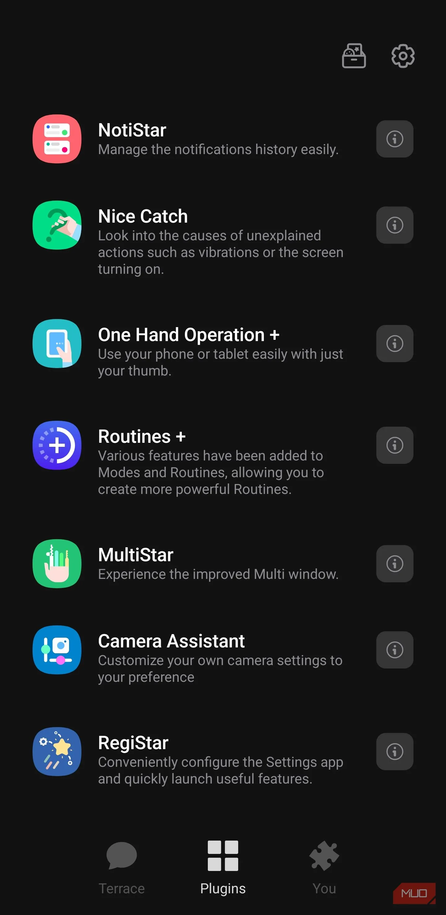 Danh sách plugin Good Lock với One Hand Operation+ và RegiStar để tối ưu chụp màn hình