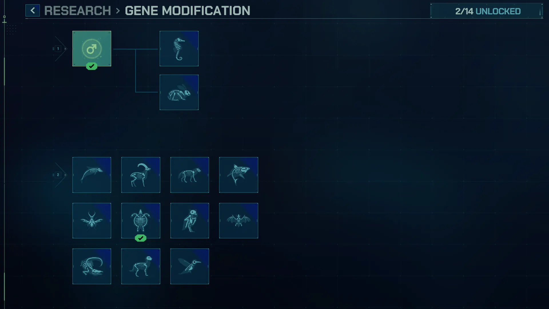 Giao diện Gene Modification giúp tuỳ chỉnh đặc tính dinos trong JWE3