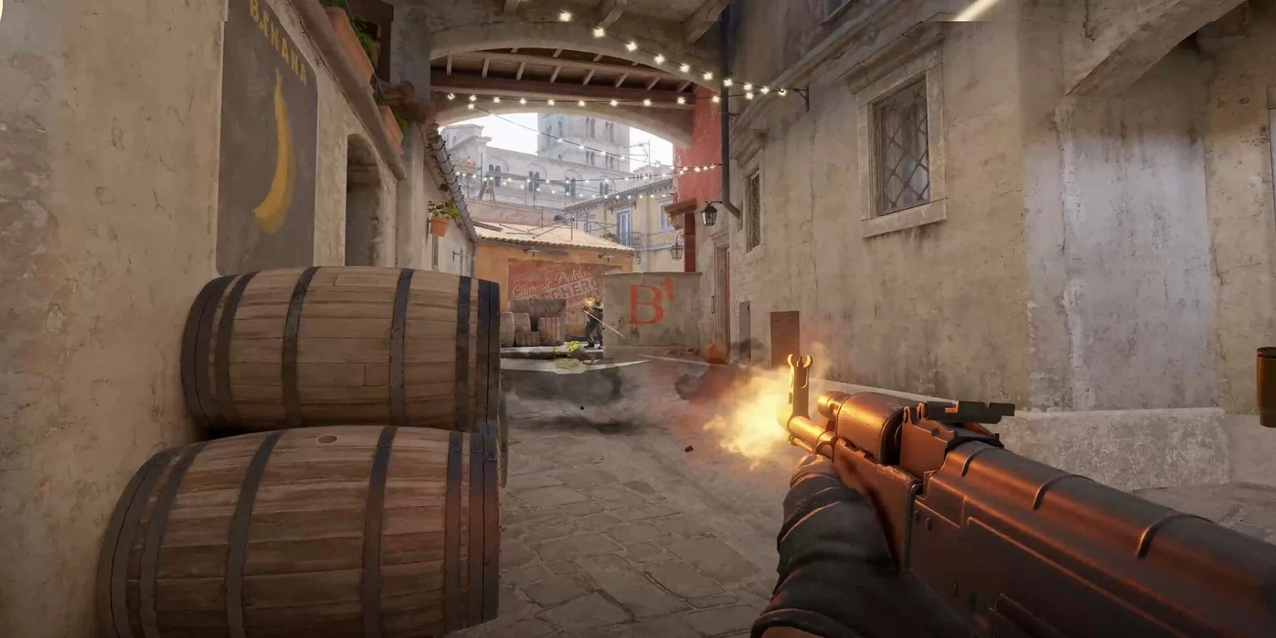 Góc nhìn thứ nhất trong Counter-Strike 2, minh họa bối cảnh gameplay và thị trường skin