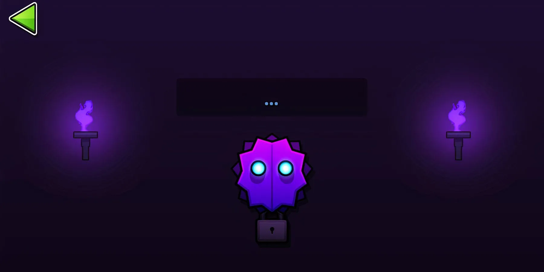 Hình The Wraith Vault trong Geometry Dash với biểu tượng kho và phần thưởng Mana Orb, Demon Key