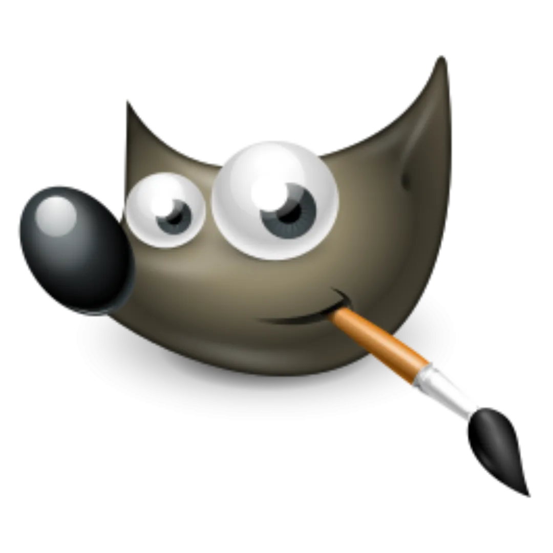 Logo GIMP biểu tượng Wilber, đại diện cho phần mềm chỉnh sửa ảnh mã nguồn mở dùng được trên USB