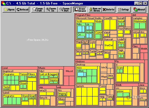 Logo SpaceMonger, ứng dụng trực quan hóa dung lượng ổ đĩa cho Windows giúp game thủ dọn dẹp nhanh