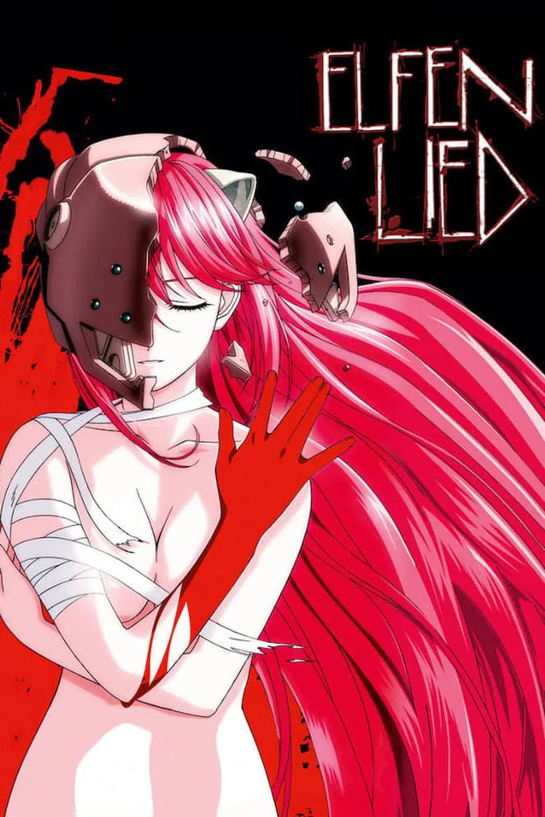 Lucy với biểu hiện lạnh lùng và bạo lực, một trong những yandere ghê rợn nhất trong Elfen Lied