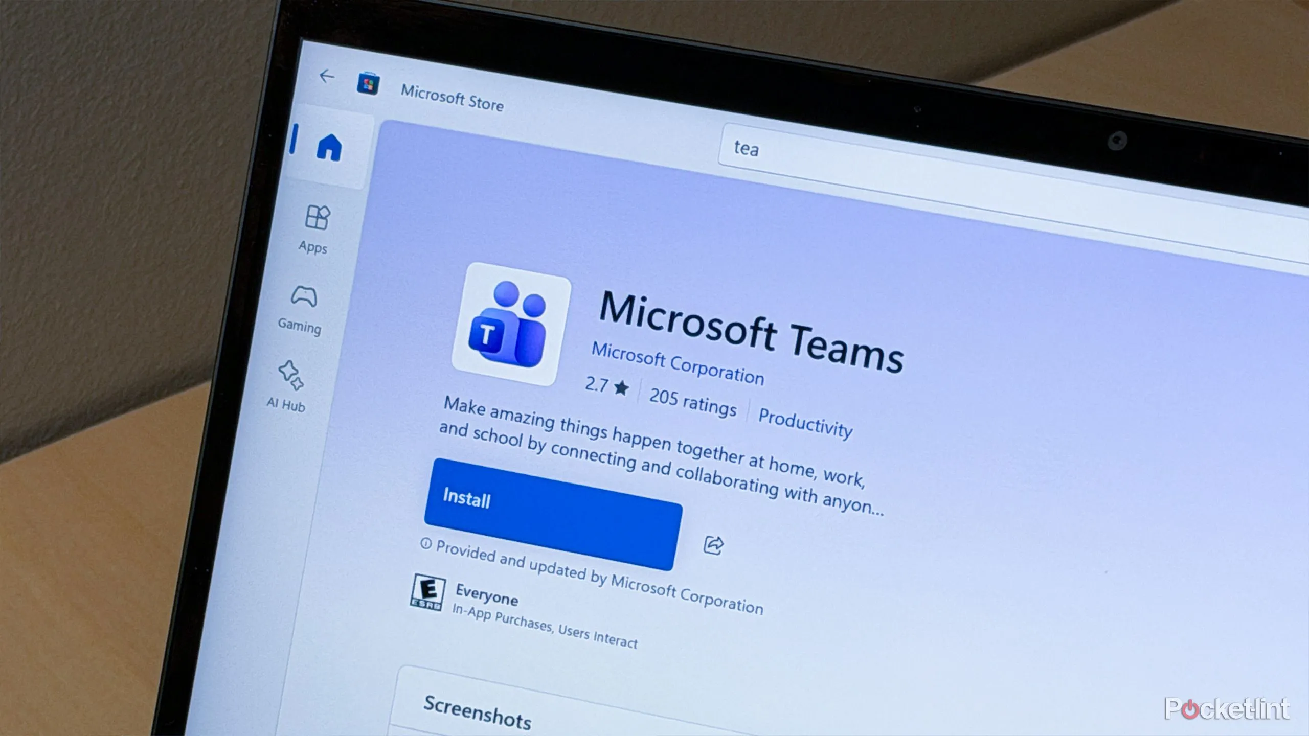 Microsoft Teams trên laptop - cảnh báo tính năng cập nhật vị trí khi kết nối Wi‑Fi công ty