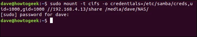 Mount Samba/CIFS share trong Linux