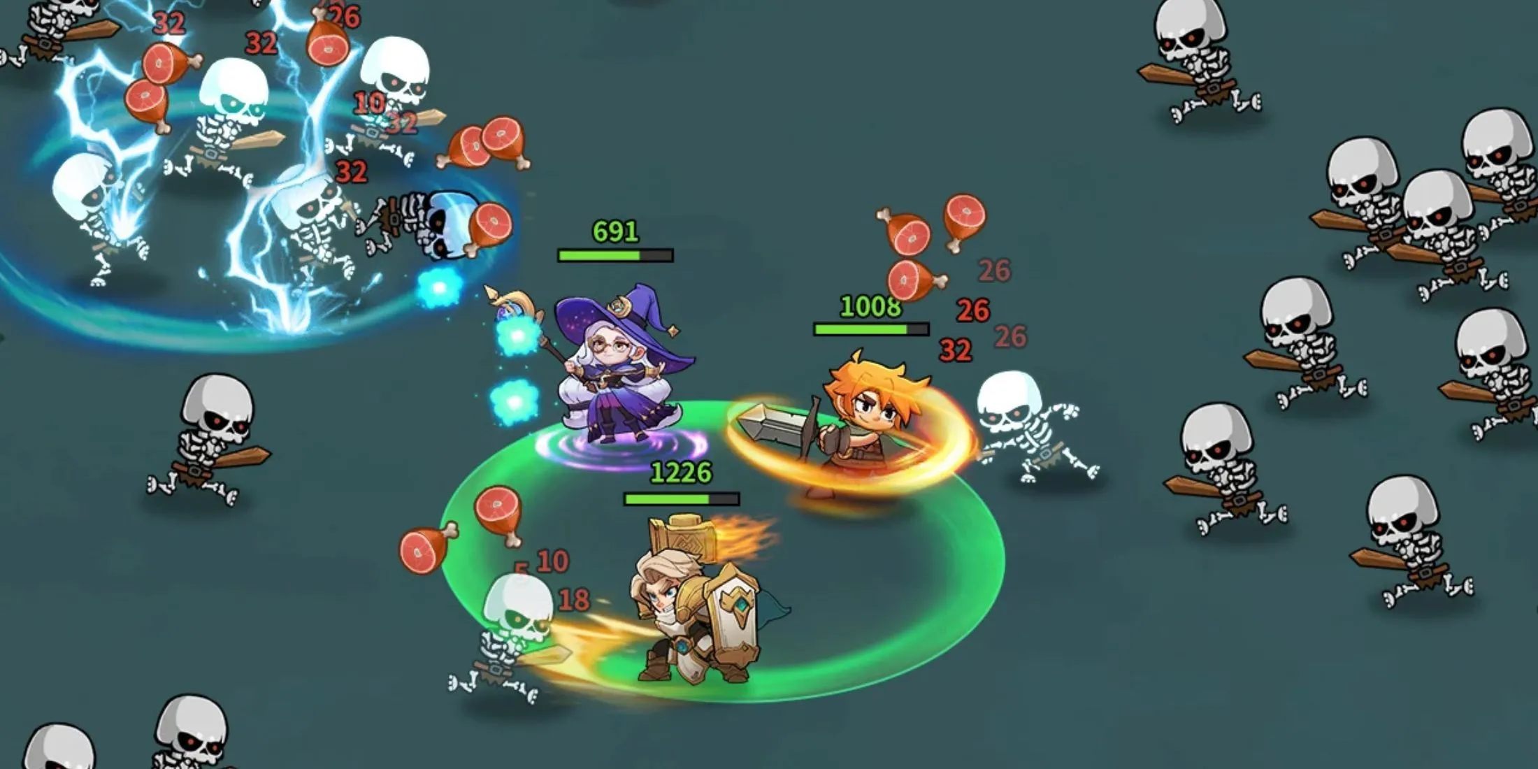 Nhân vật Top Heroes trên bản đồ, minh họa lý do cần dùng code để tăng tốc tiến trình