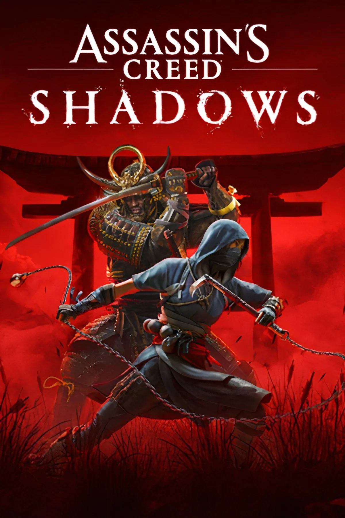 Phân cảnh đẹp đẽ trong Assassin's Creed Shadows với đền thờ phủ sương và hoa anh đào