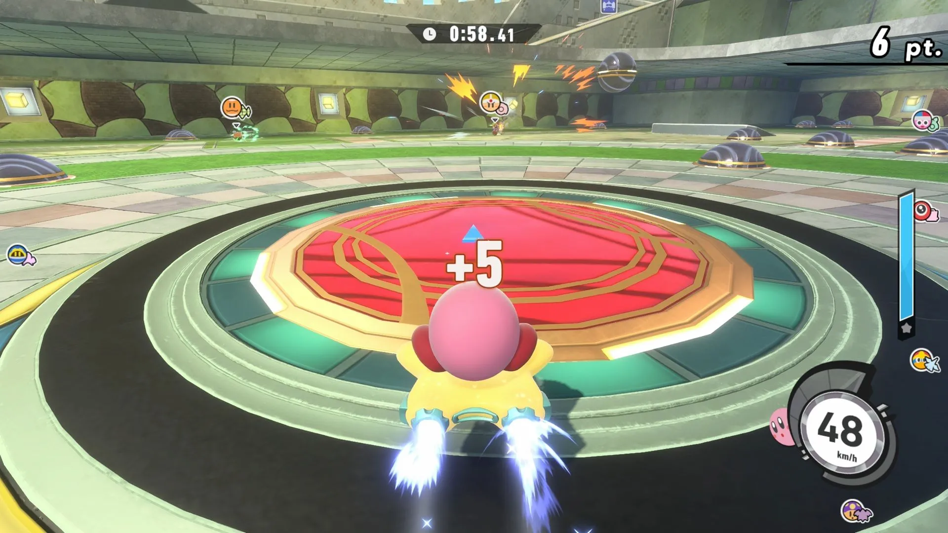 Sảnh lobby Kirby Air Riders — tương tác trực tuyến và tùy chỉnh người chơi