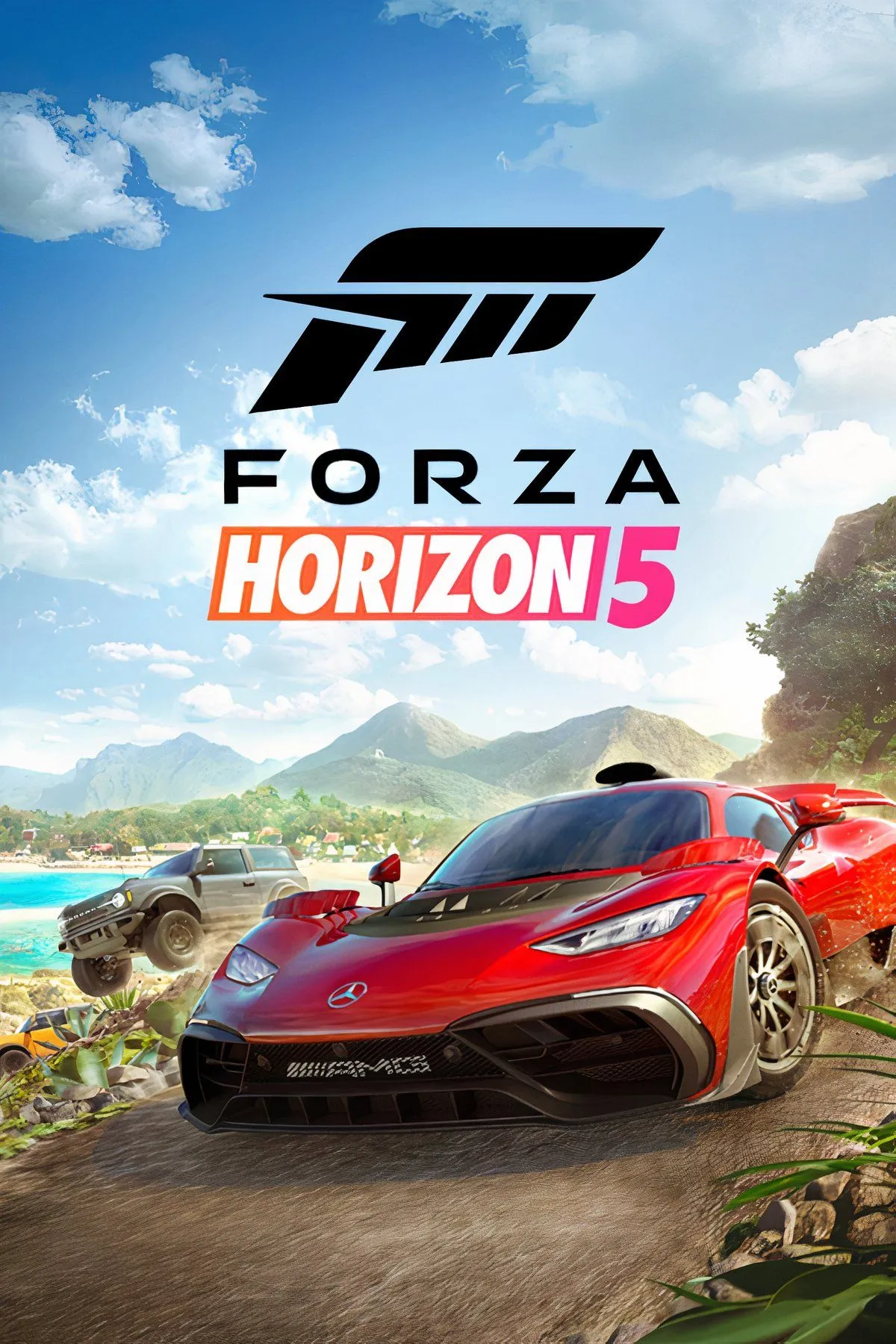 Siêu xe lướt qua cảnh quan đa dạng của Forza Horizon 5, thể hiện sự hòa nhập giữa lái xe và khám phá thế giới mở