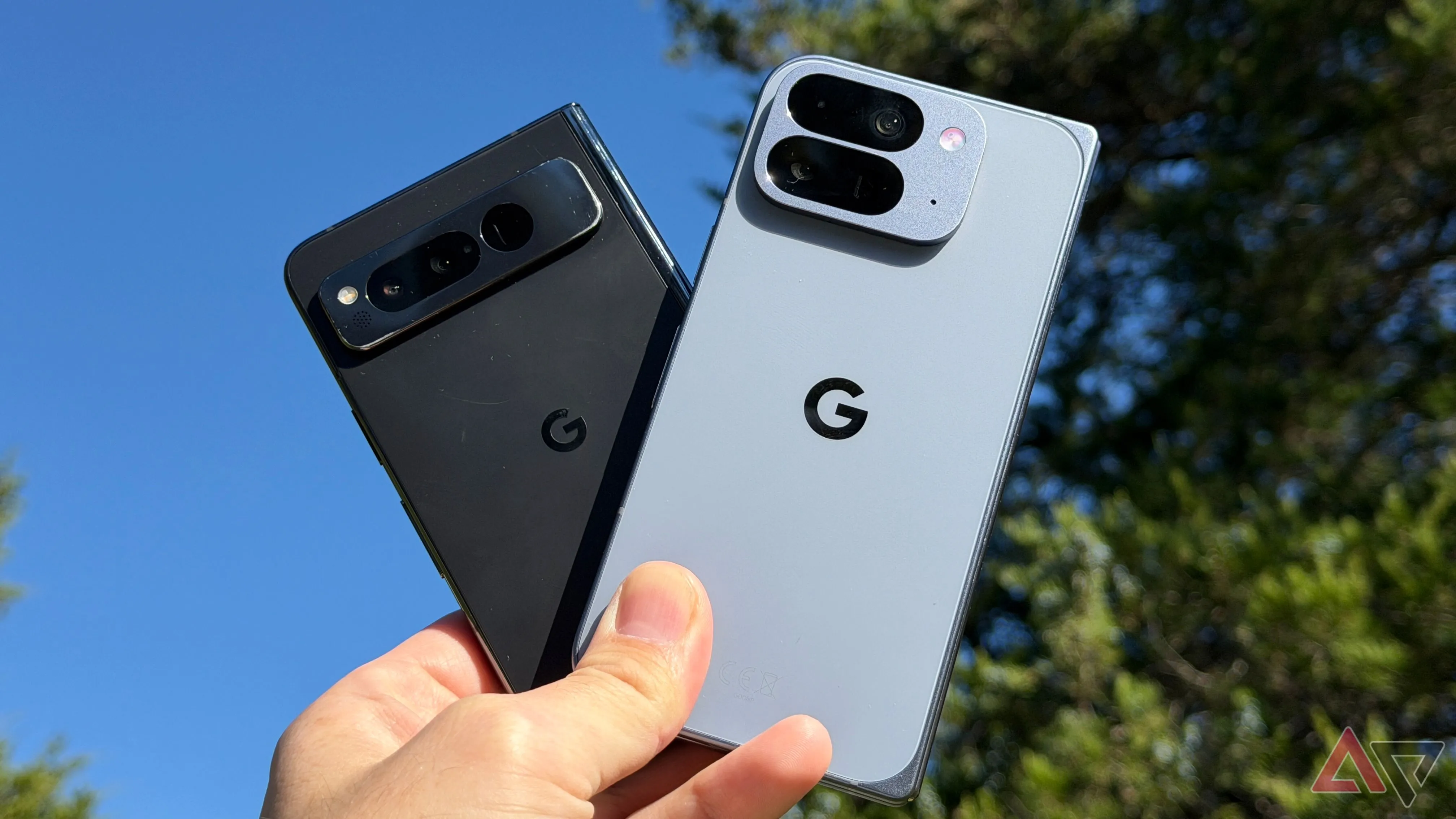 So sánh hai mẫu điện thoại Pixel, minh họa việc chuyển SIM giữa thiết bị