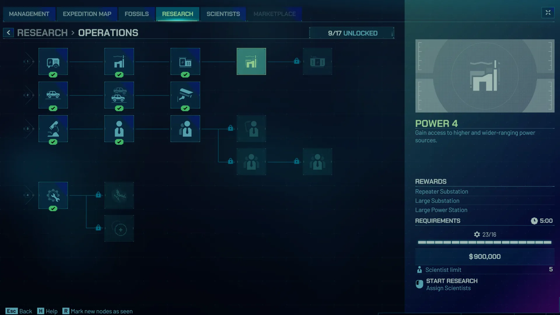 Trạm năng lượng và nghiên cứu nâng cấp Power trong Jurassic World Evolution 3