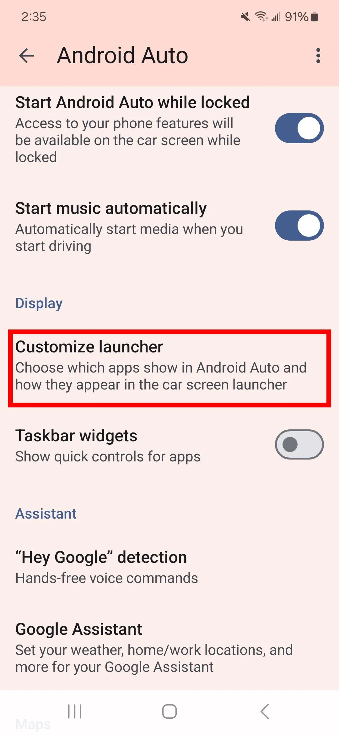 Tùy chỉnh launcher trong Android Auto, sắp xếp ứng dụng theo thói quen sử dụng hàng ngày