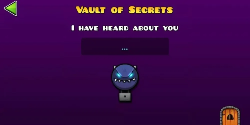 Vault of Secrets trong Geometry Dash với các biểu tượng và màu sắc unlock được bằng mã